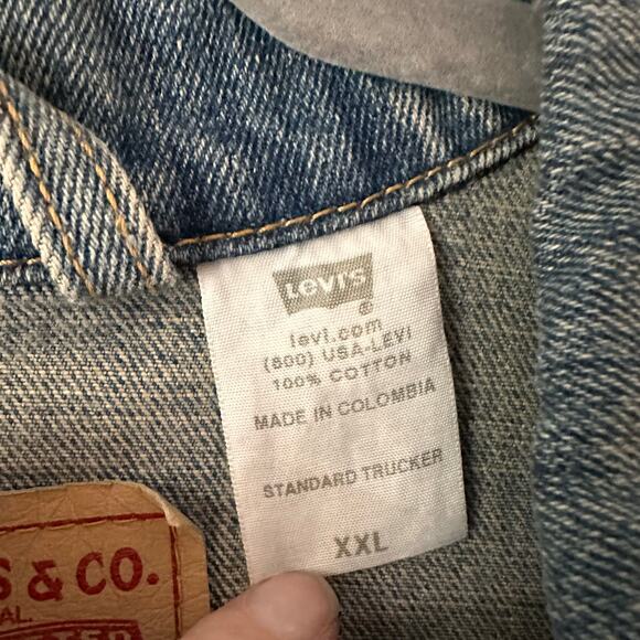 Levi's Men's Trucker Denim Jean Jacket 100% Cotton Western Cowboy Casual XXL - Picture 3 of 6
